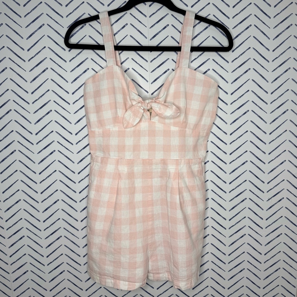 Hope & Henry Pink Check shorts Romper shorts Size 6